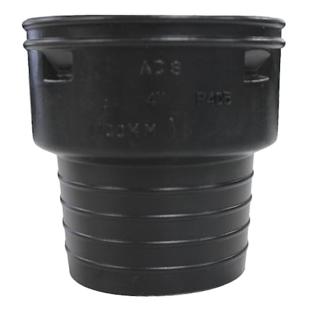 Clean All 6 x 4 in. Dia. Snap Polyethylene Corrugated-to-Clay Pipe Adapter CL148021